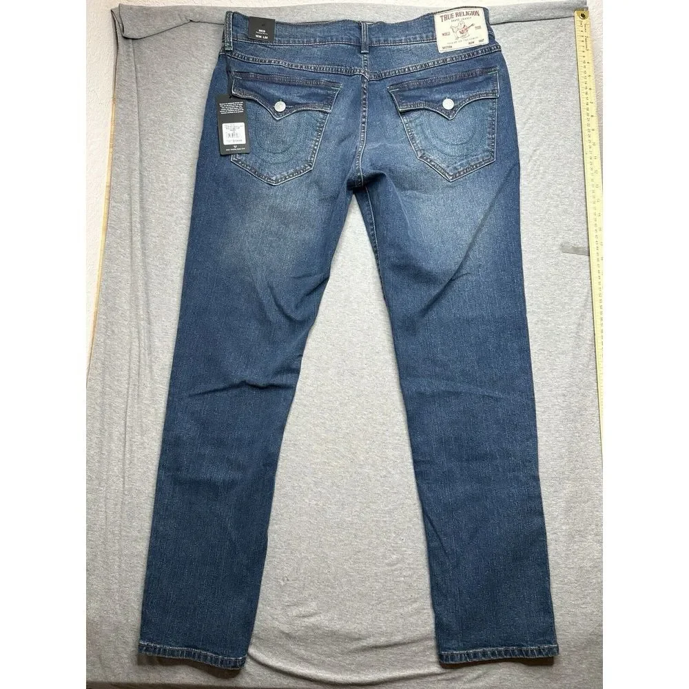 True Religion Jeans Men's Rocco SN Flap Relaxed‎ Skinny Size 36x32  NWT Green